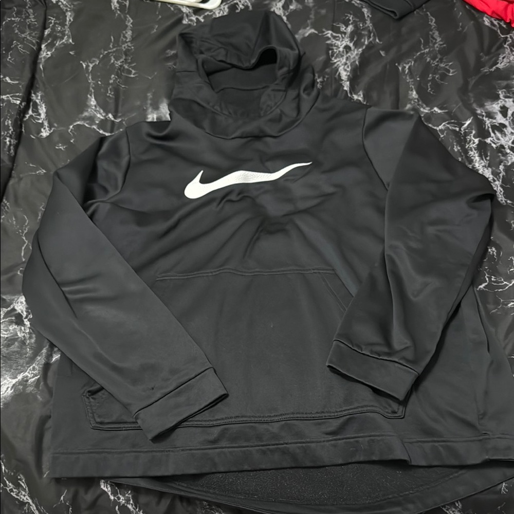 Nike Black Hoodie with White Logo